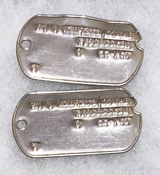 Post-WWII Stephen Banco T-54 Dog Tag Set