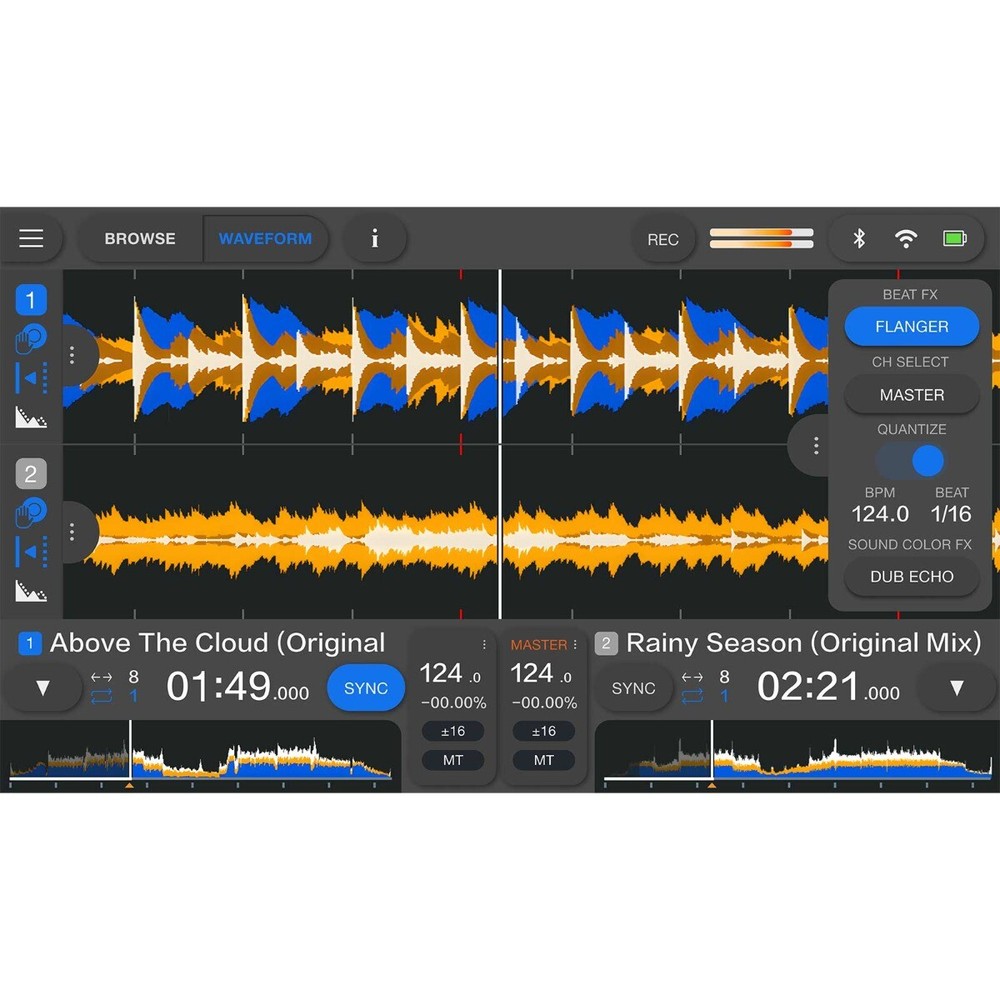 AlphaTheta OMNIS-DUO Portable Battery Powered Bluetooth DJ Controller w Headp...