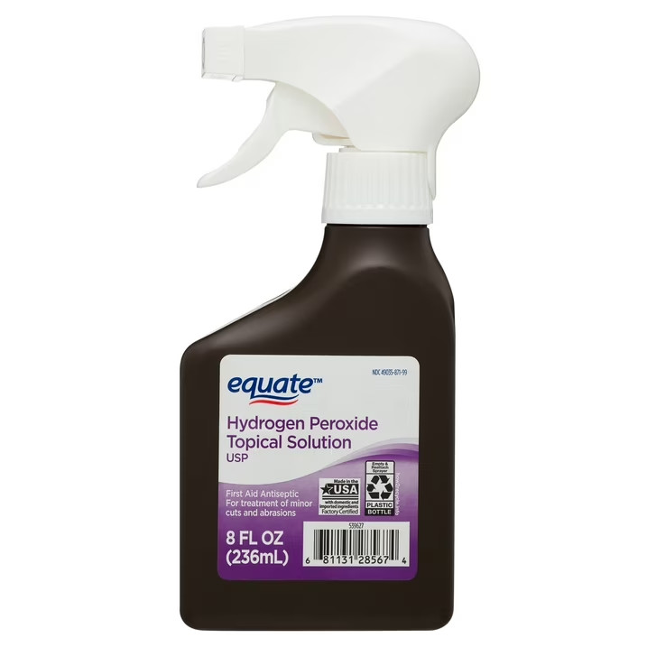 (12 pack) Equate 3% Hydrogen Peroxide Topical Solution Antiseptic Spray, 8 fl oz