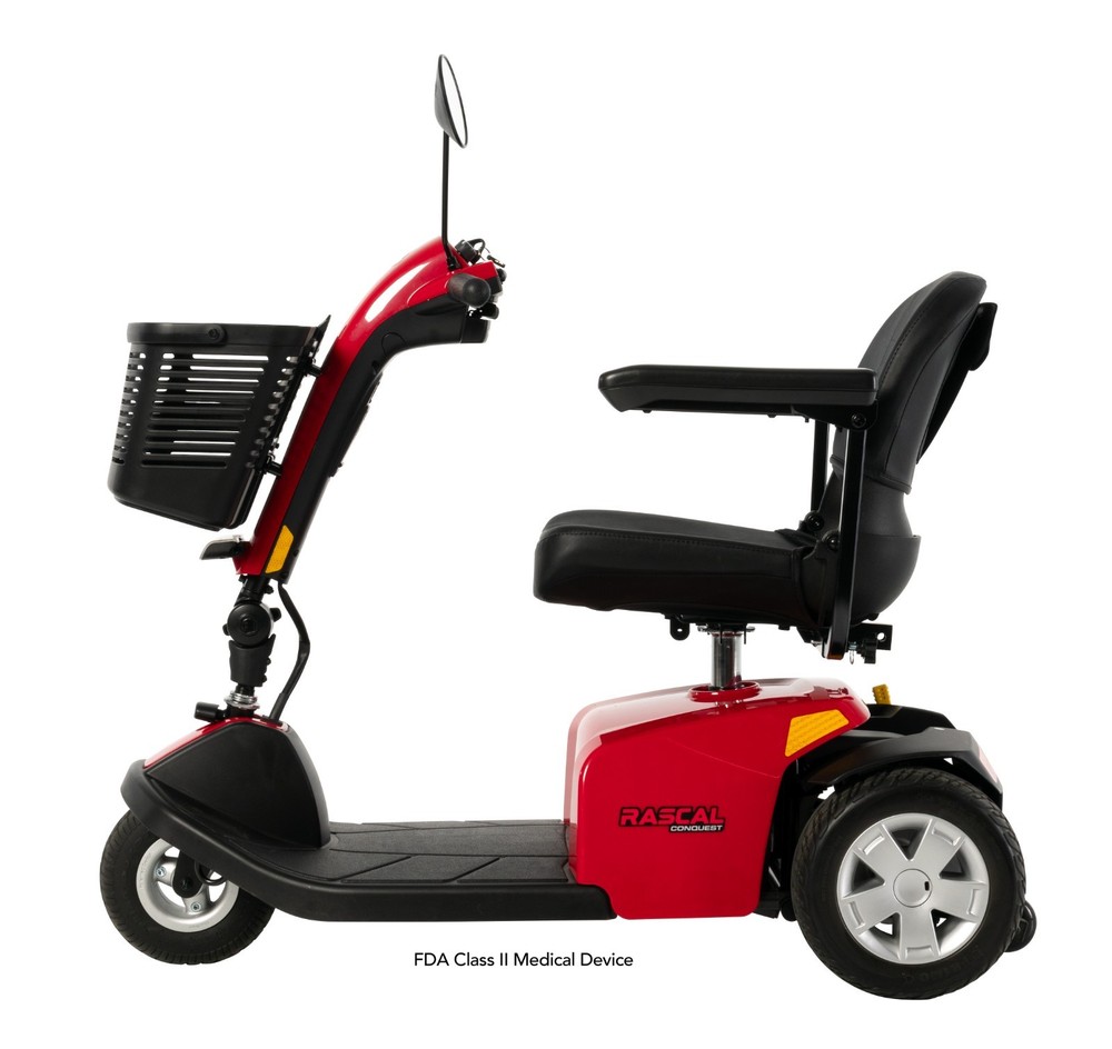 Rascal Conquest 3-Wheel Scooter, Mid-Size & Durable, Easy Disassembly
