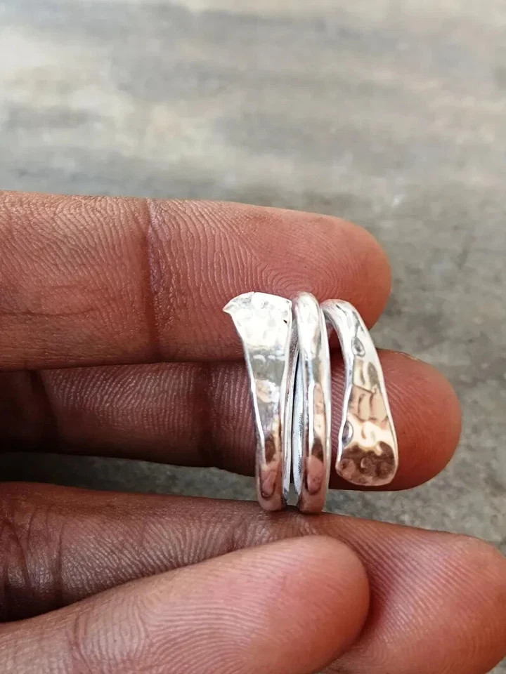 Solid 925 Sterling Silver, Wrap Ring, Arthritis Thumb Ring, Adjustable All size