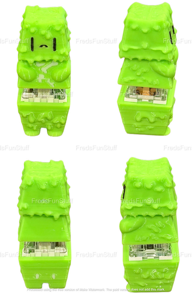 Fidget Clicking Tap Keyboard Cap Guy - 3D Printed Slime Green Rare Tapcap style