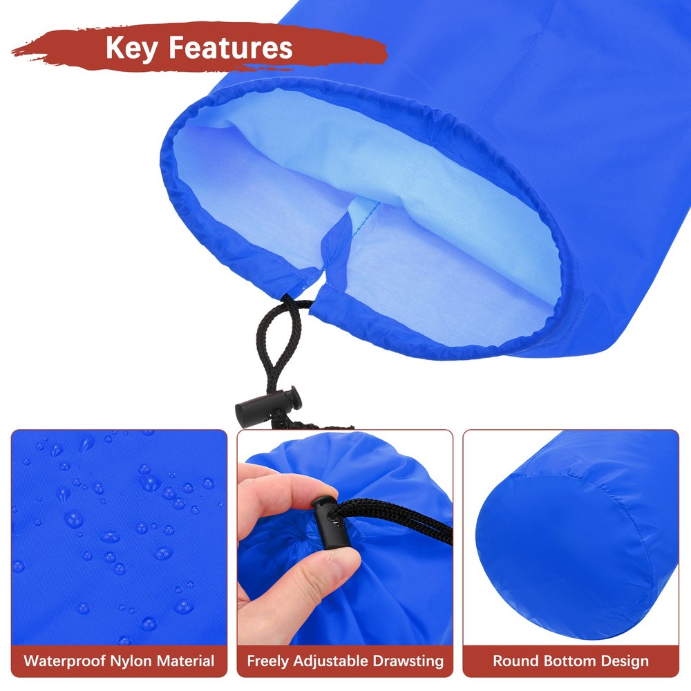 2-Pack Stuff Sack, Waterproof Outdoor Storage Sacks Backpacking [Sapphire Blue]