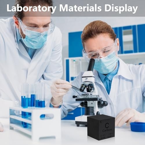 High Density Carbon Cube - Laser Engraved Periodic Table Element - DIY Science G