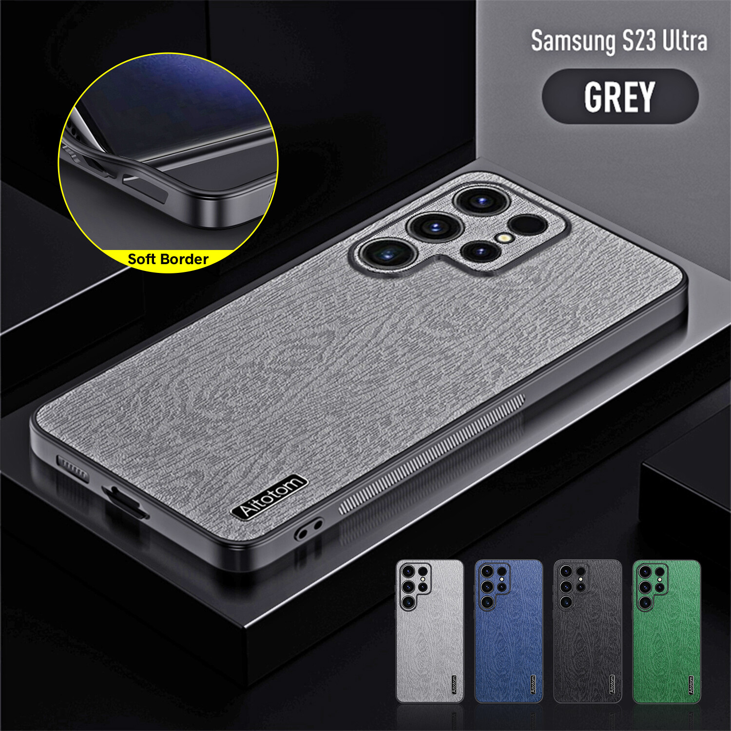 Leather Case For Samsung Galaxy Note 20 S21 S22 S23 FE Shockproof Back Cover