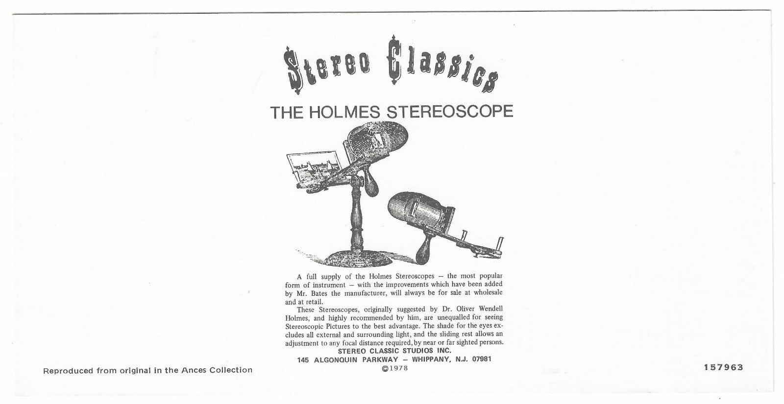 The Marriage Dream, 1978 Reproduction Stereoview