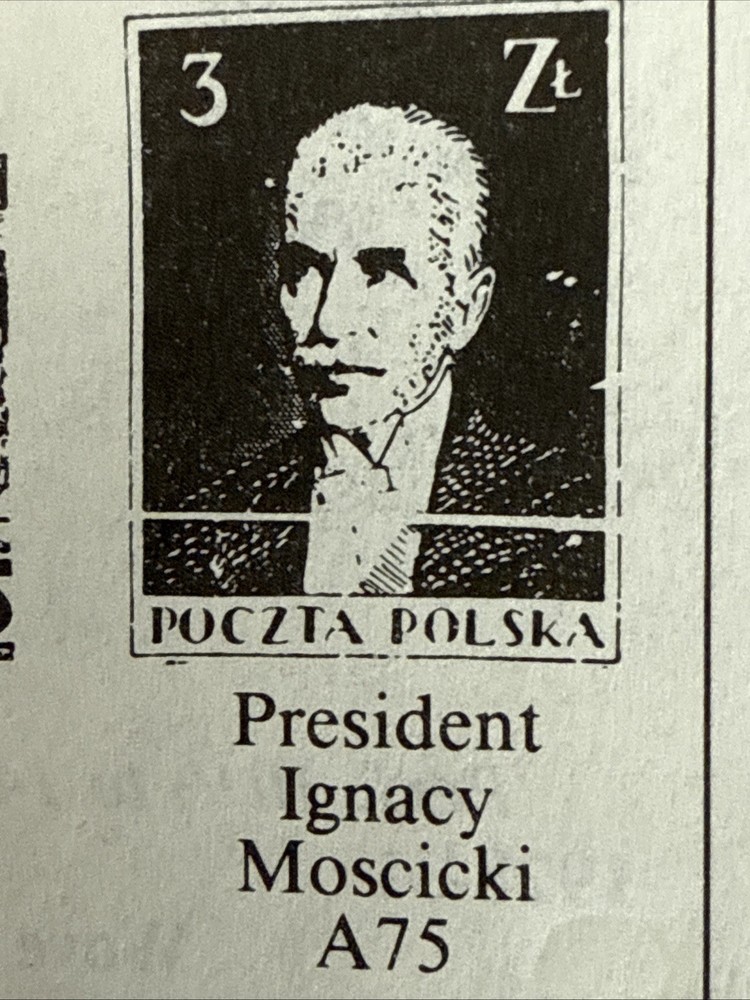 Scott Antique Catalogue Cut, Postage Stamp Printer Die, Poland Sc# 304 A75 COA