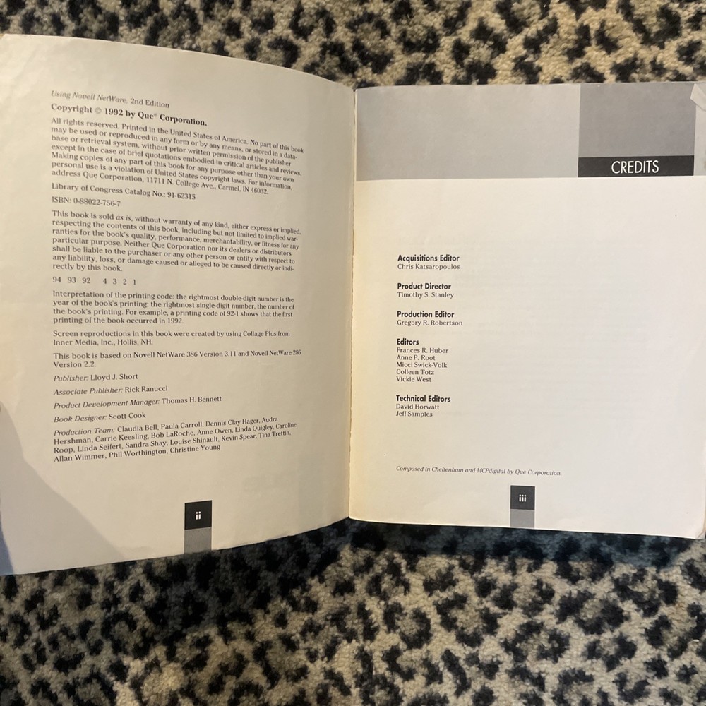 Vintage - Using Novell Netware 2nd Edition, Paperback Computer Reference Book