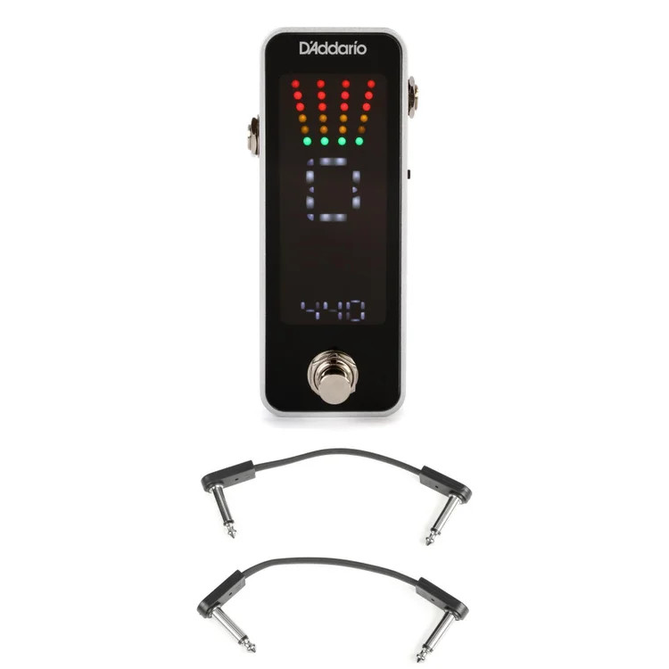 D'Addario CT-20 Chromatic Tuner Pedal with EBS Patch Cables