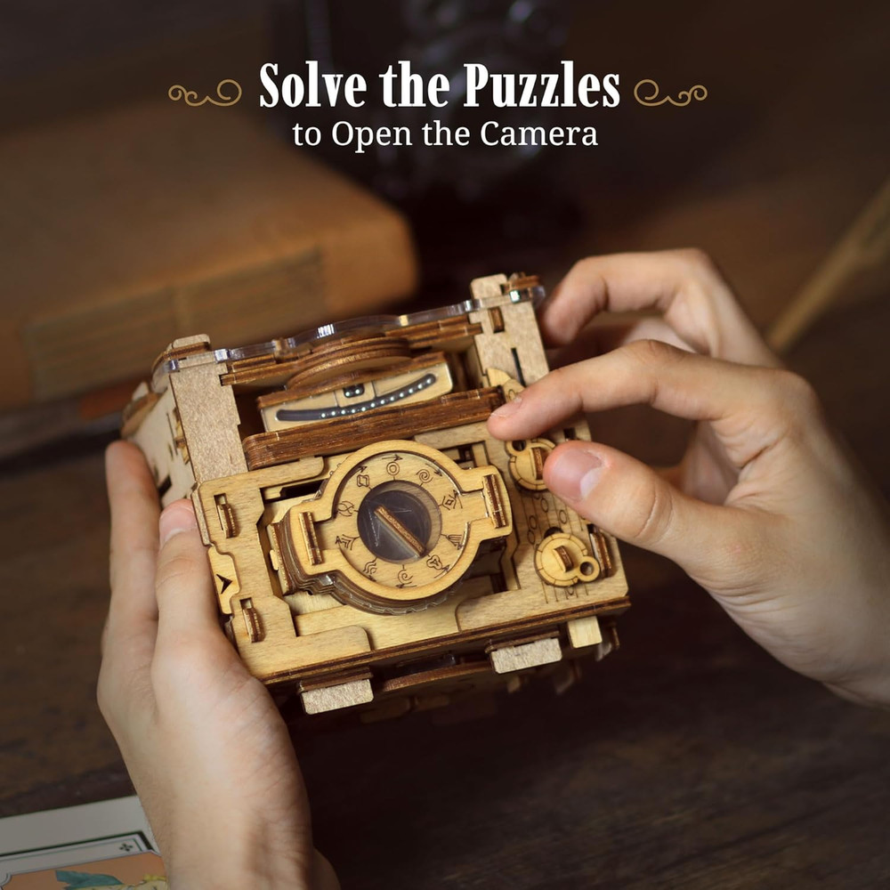 Cluebox PRO - Sherlock'S Camera - Escape Room Game - Sequential Puzzle Box - 3D