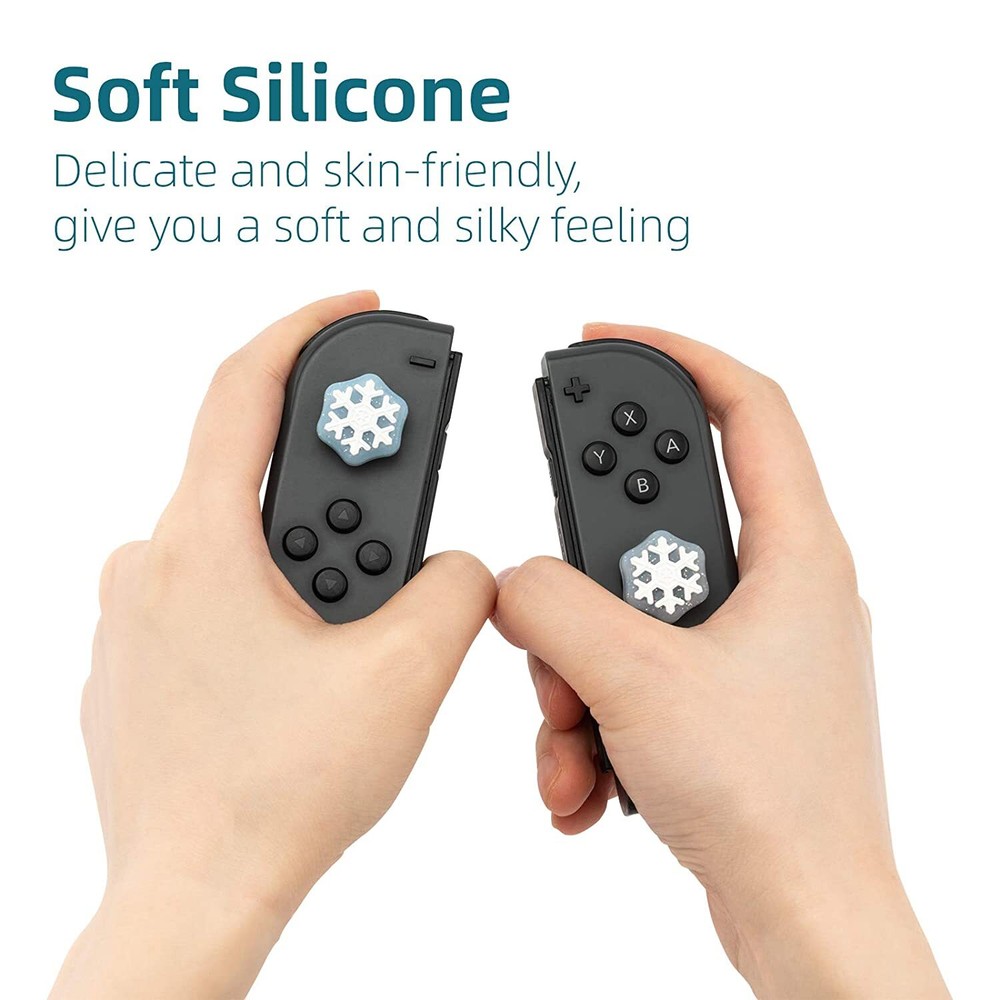 GeekShare Transparent Snow Thumb Grip Cap Nintendo Switch & Lite & Switch Oled