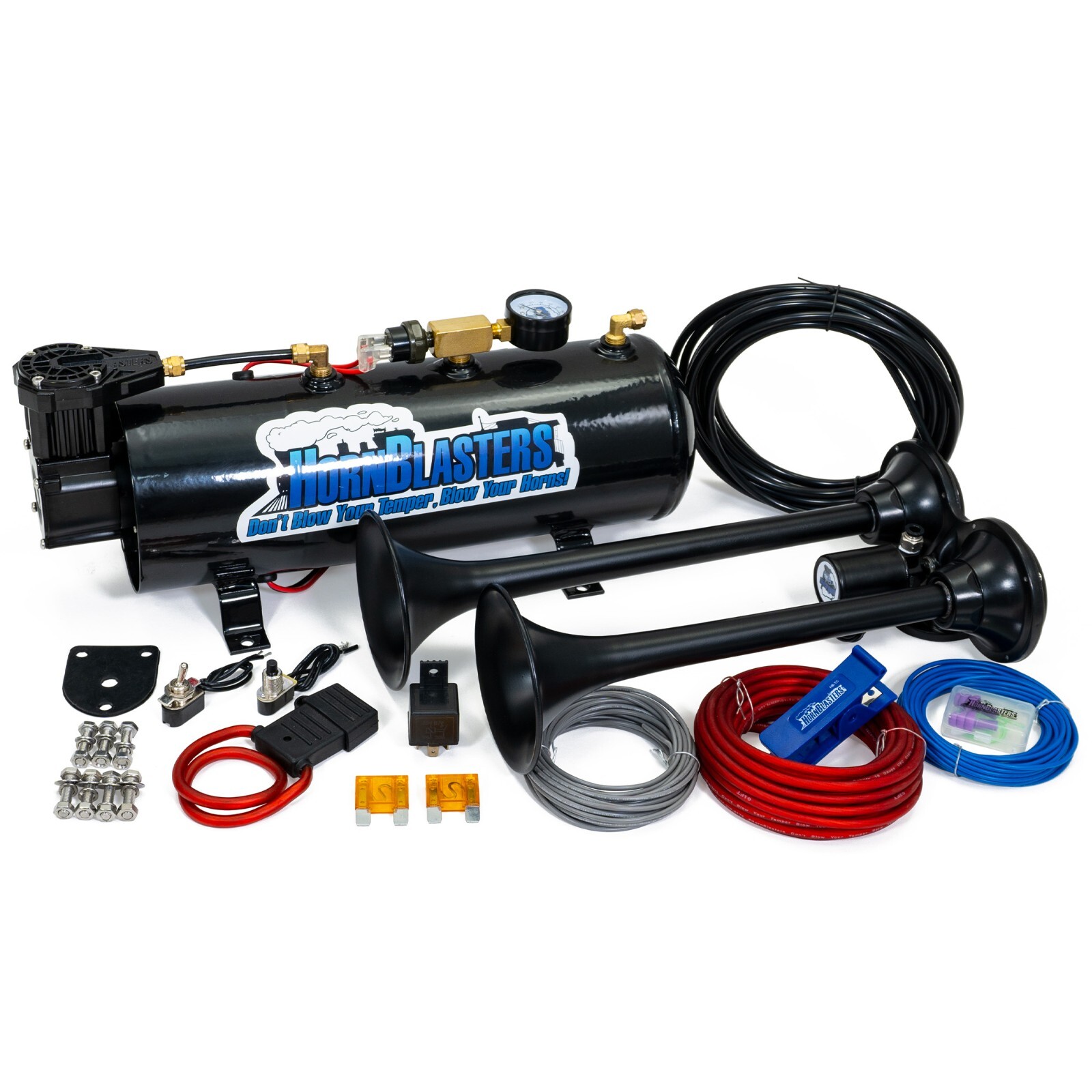 HornBlasters 2-Chime 3-Liter Air Horn Kit - 12 Volt - 110 PSI