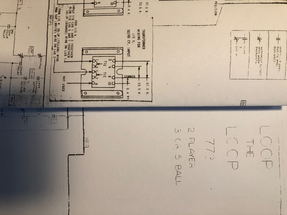 Bally Loop The Loop Pinball Machine Schematic