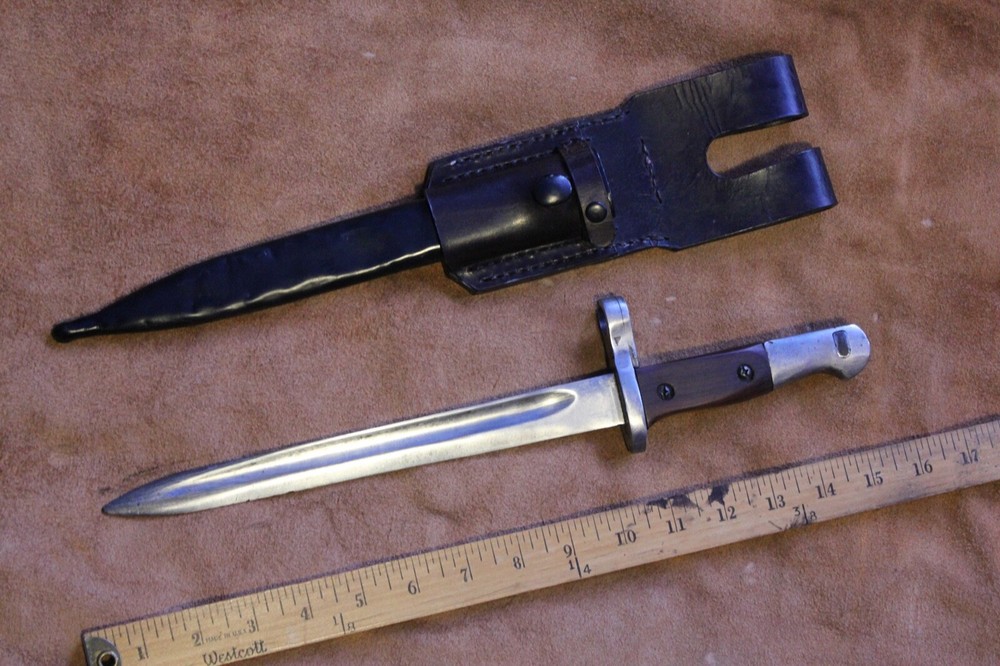 WW2 Modified M1935 Turkish Mauser Bayonet Marked AS