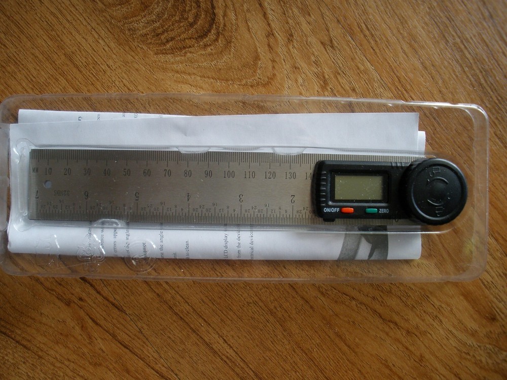 Stainless Steel Digital Angle Finder Protractor Measuring Ruler with LCD Display