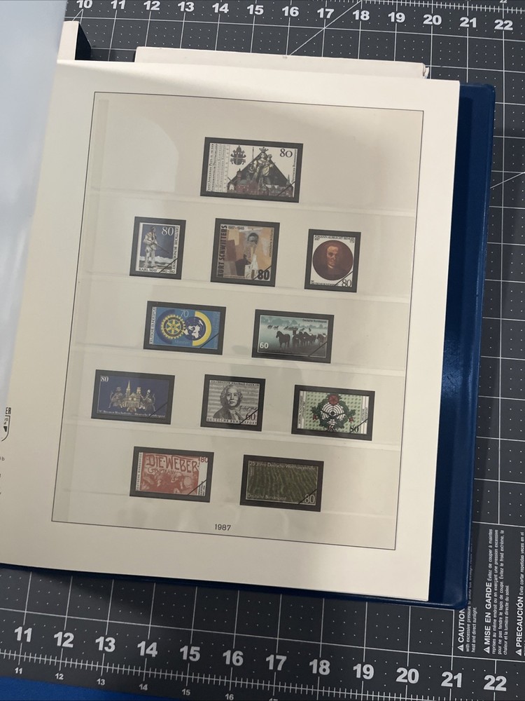 Lindner Binder / Dust Cover Specialty Stamp Album Pages Deutschland 1986-1991