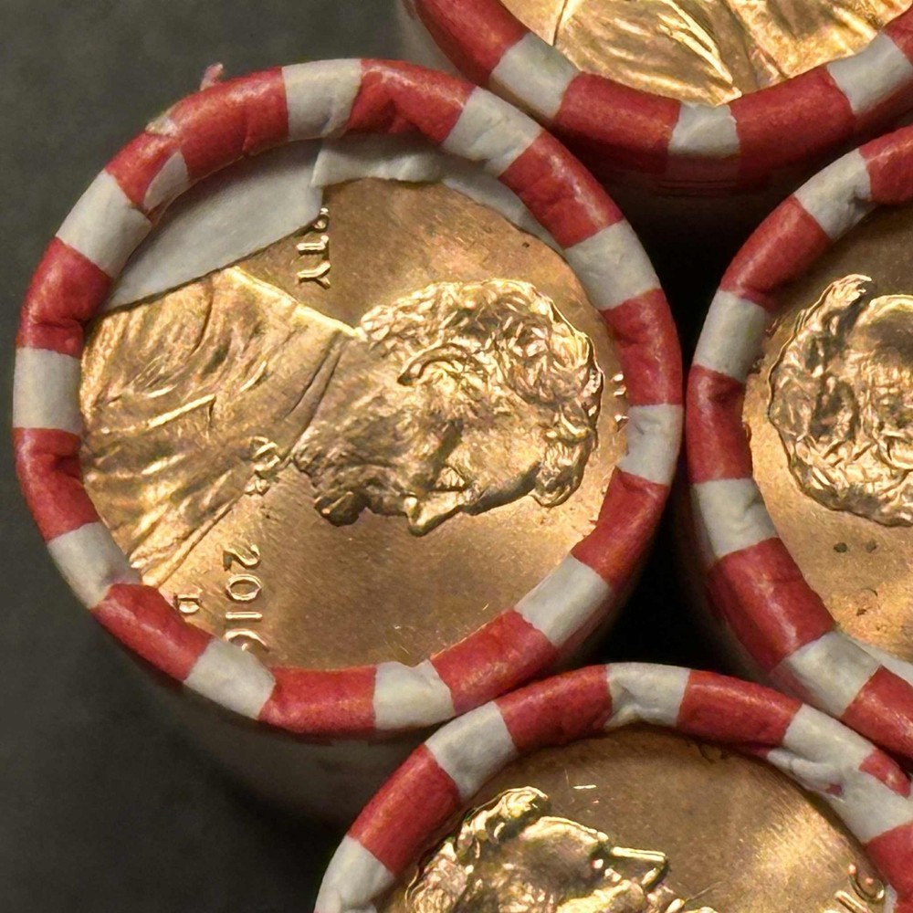 2016 D Lincoln Cent (4) Roll Lot OBW Uncirculated