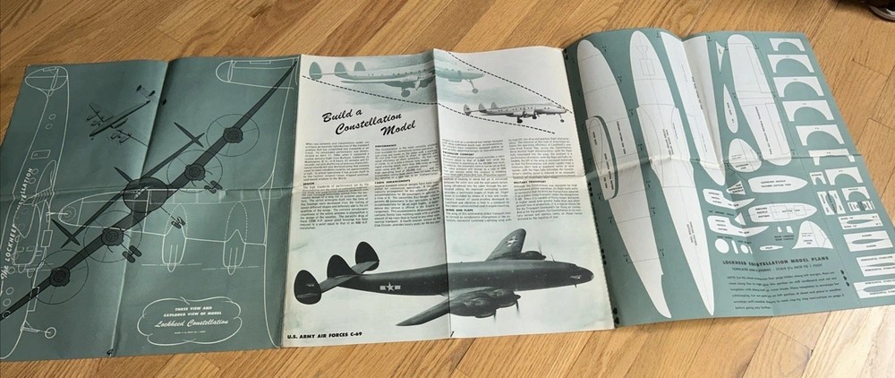 1944 LOCKHEED CONSTELLATION MODEL PLANS
