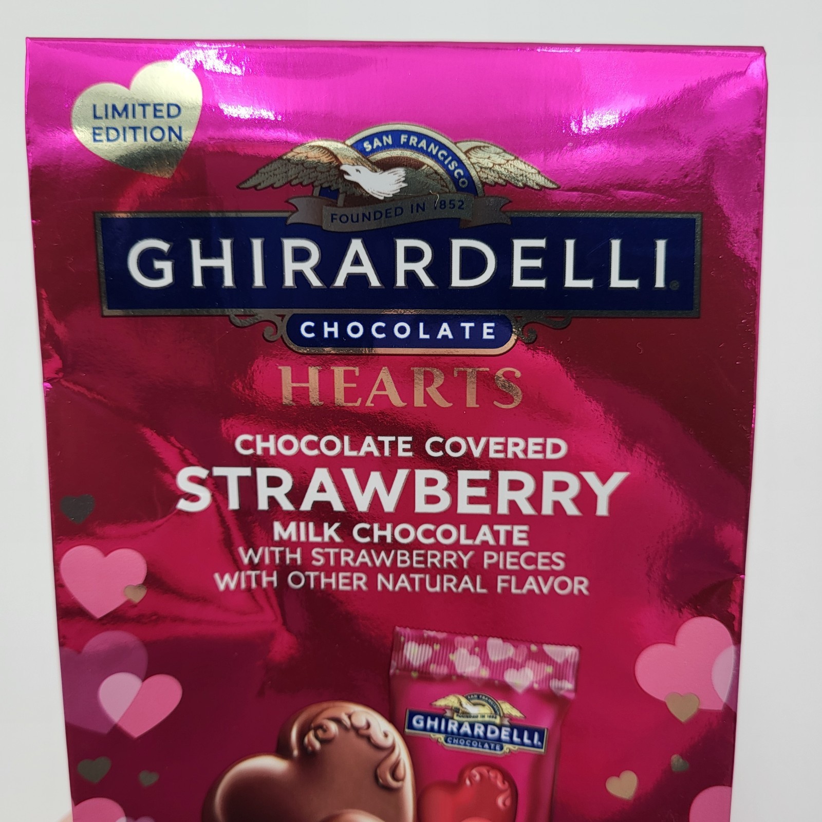 Ghirardelli Hearts Chocolate Covered Strawberry Milk Chocolate 4.1oz BB 10/2026