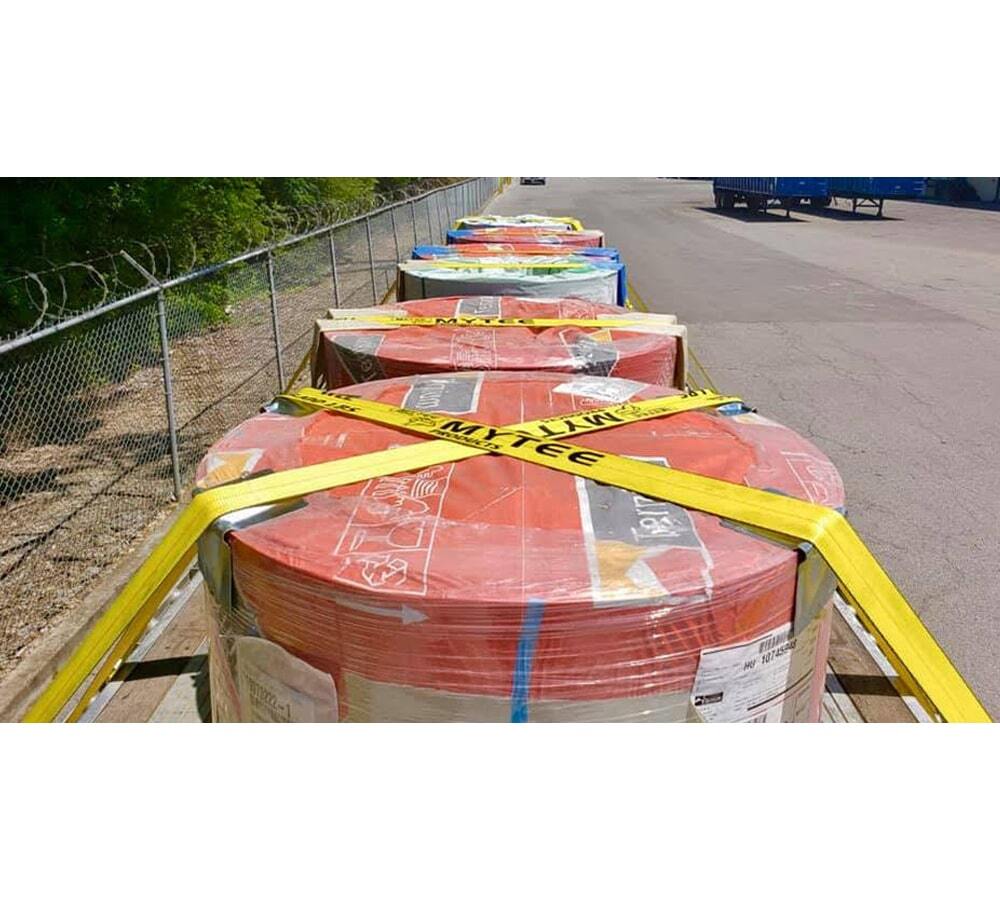 (10 Pack) 4"x30' Winch Straps w/flat hook, WLL 5400 Flatbed Tie Down Strap