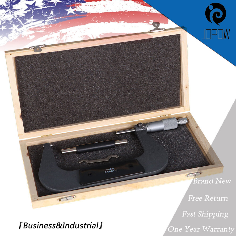 4-5" .0001" Carbide Tipped Precision Micrometer - Outside Micrometer