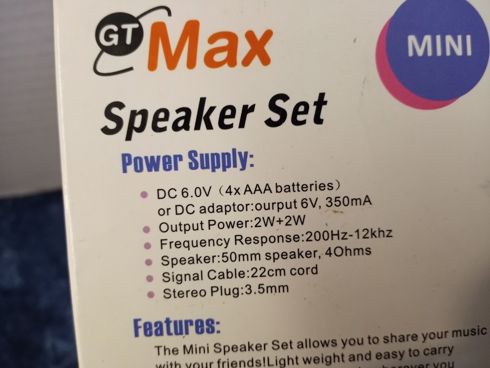 GT MAX mini Speaker System 088515703197