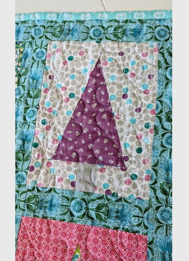 Darling New Handmade Trees Quilt 🌲 Multi Print