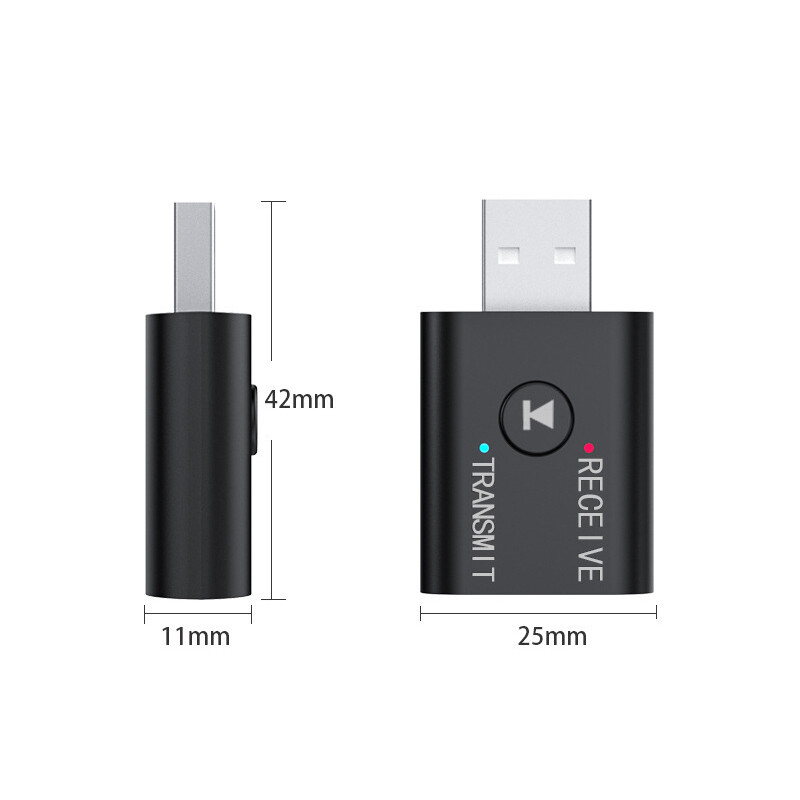 Wireless USB Bluetooth 5.0 Audio Transmitter Receiver Adapter 3.5mm For TV Car