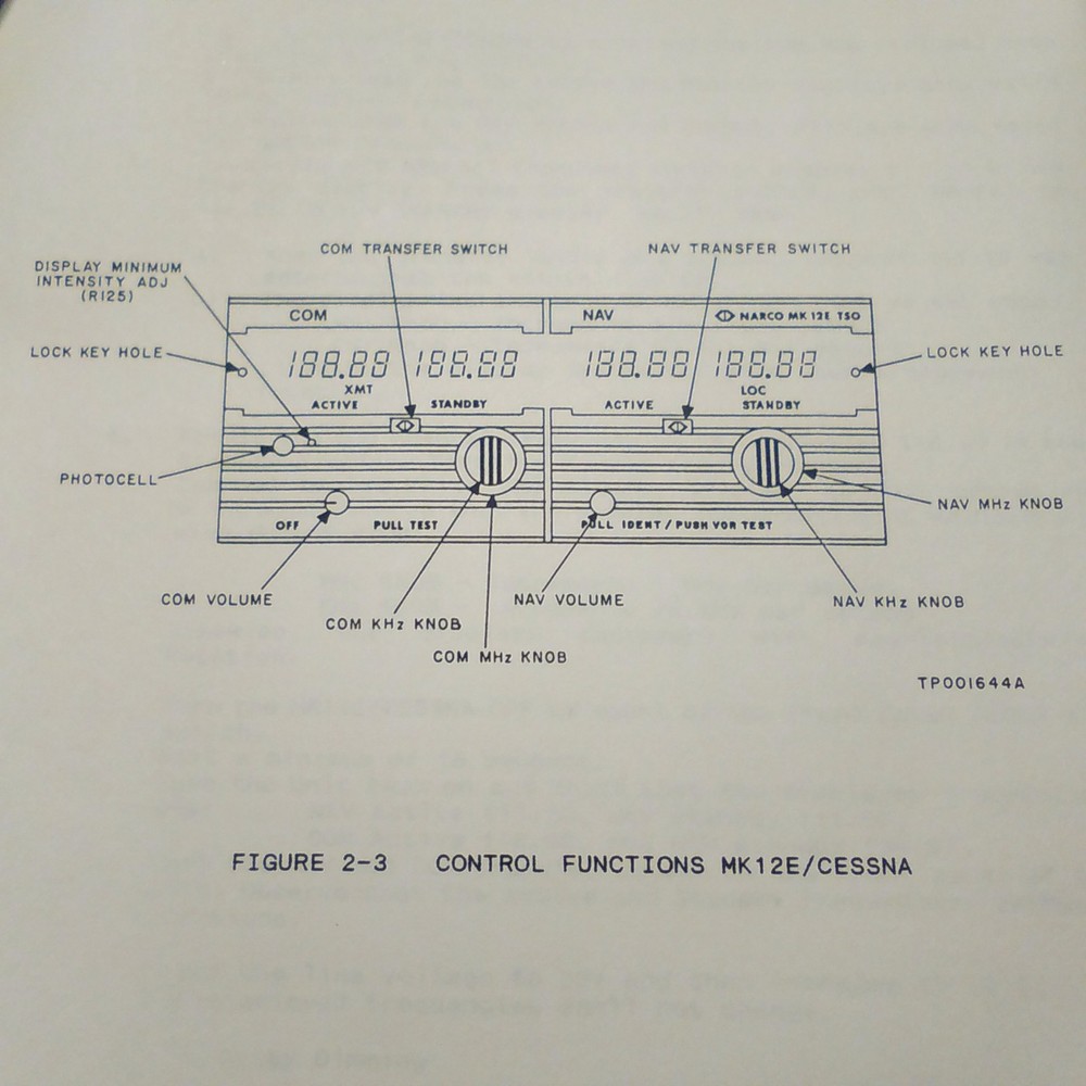 Narco Mk12E Cessna RT-385A Replacement Install Manual.