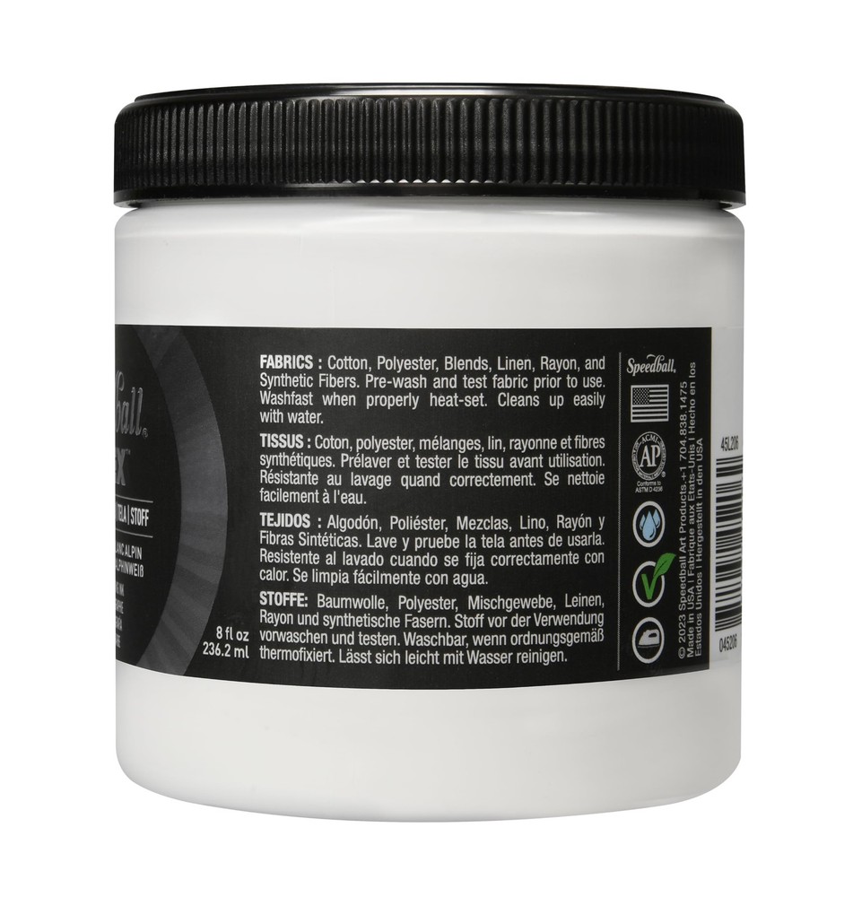Alpine White Liquid Ink 8 Oz Advanced Water Based for Screen Printing Fabrics