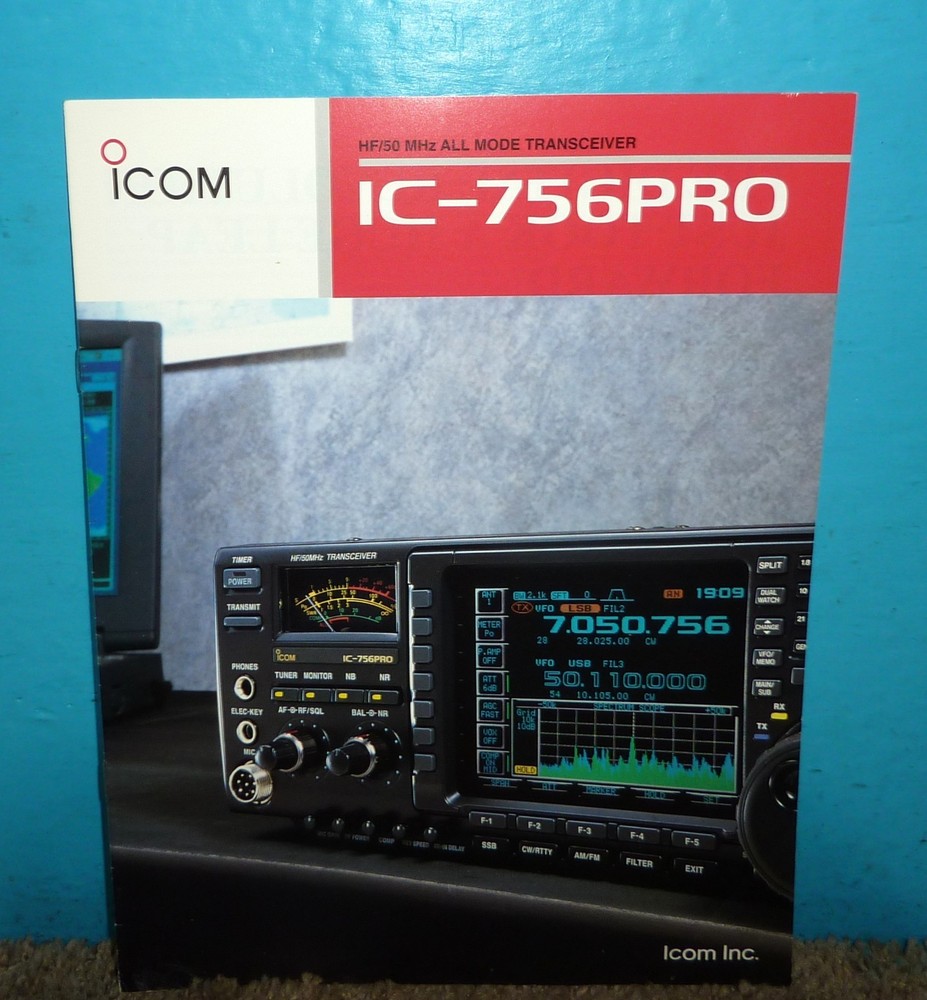 Icom IC-756PRO All Mode Transceiver Brochure Original 2000