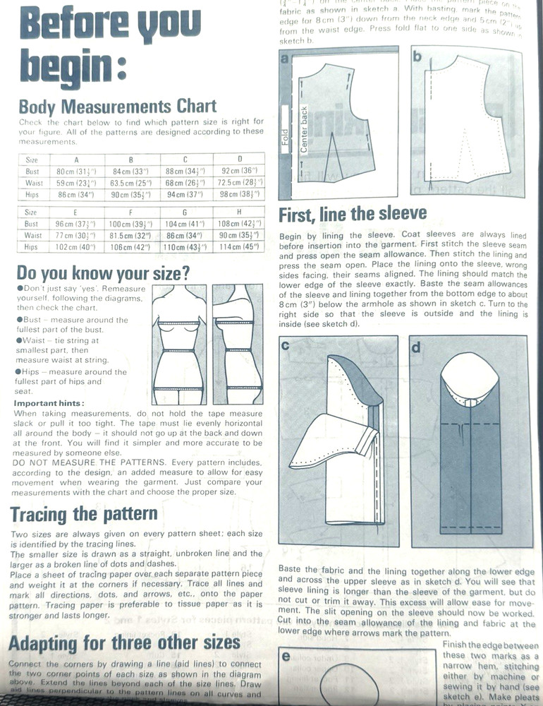 Dressmaking Pattern #39 - Flared Coats (Various Sizes) New
