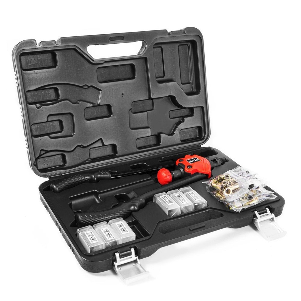 SAE and Metric Thread Setting Nut Riveter Insert Rivet Riveting Tool Kit Set Set