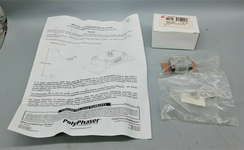 1 NOS Polyphaser IGA-90V