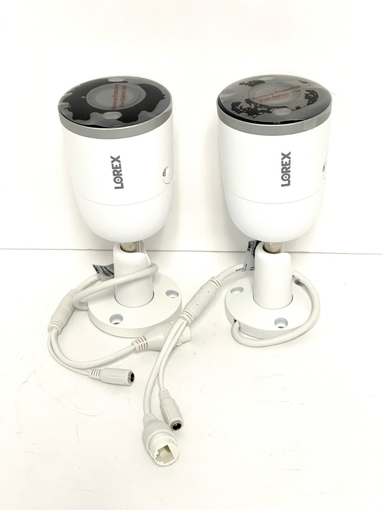 LOREX E892AB-Z 4K Ultra HD Smart Deterrence IP 2 X Camera + cable w/Smart Motion
