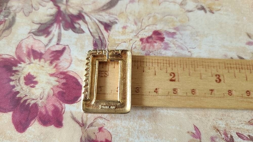 Parklane Rectangular Rhinestone Gold Pendant