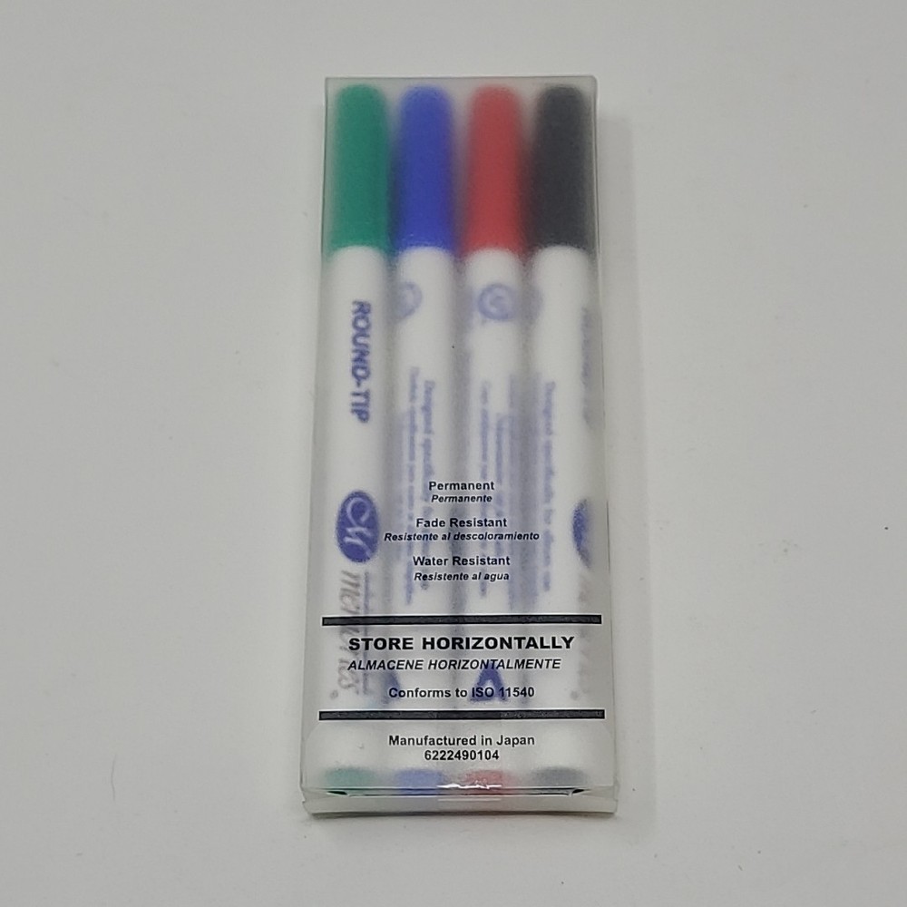 Creative Memories Scrapbooking Round Tip Basic Pens Markers Set 4 Pieces Boxed