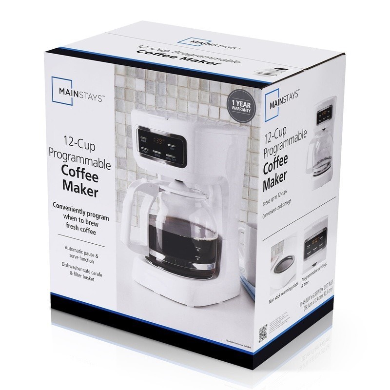 12-Cup Programmable Coffee Maker Automatic Brew W/ Timer & Glass Carafe New