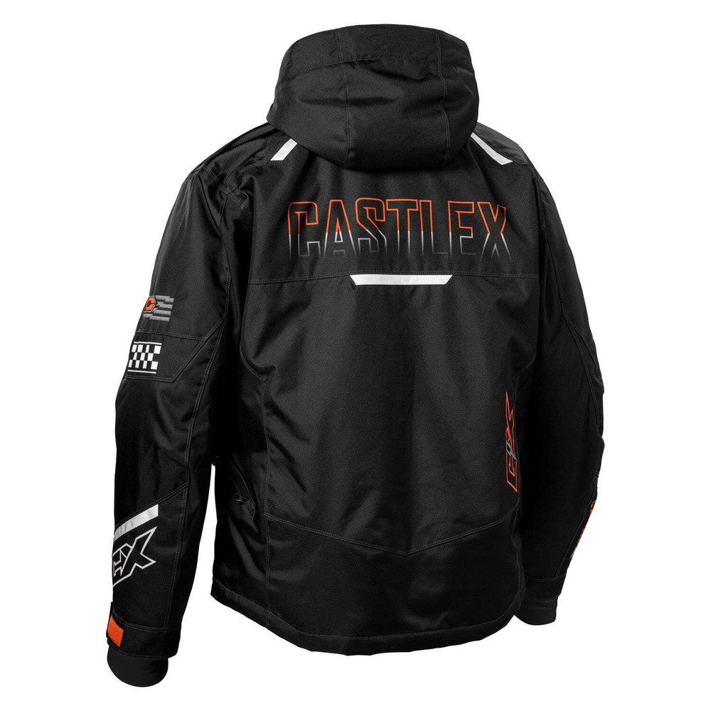 Castle X Strike G6 Snowmobile Jacket - Black/Orange