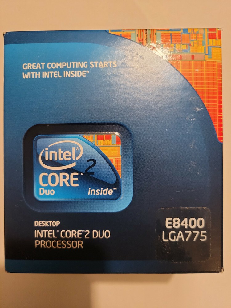 Intel Core 2 Duo E8400 3GHz 6MB Cache Socket 775 CPU BX80570E8400 SLB9J