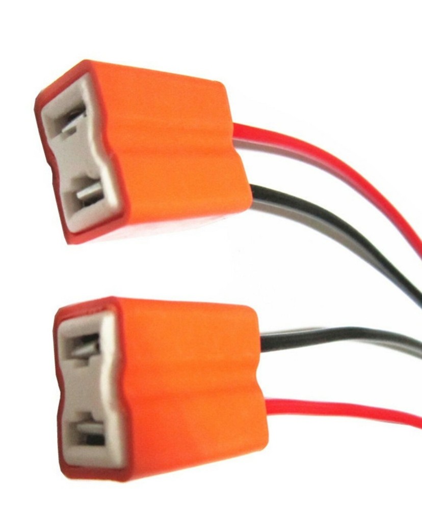 Extension Wire Ceramic S H7 Two Harness Head Light Low Beam Bulb Connector Plug