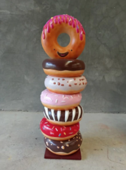 Small Stacked Donuts Over Sized Statue Restaurant Prop Display Theme Decor