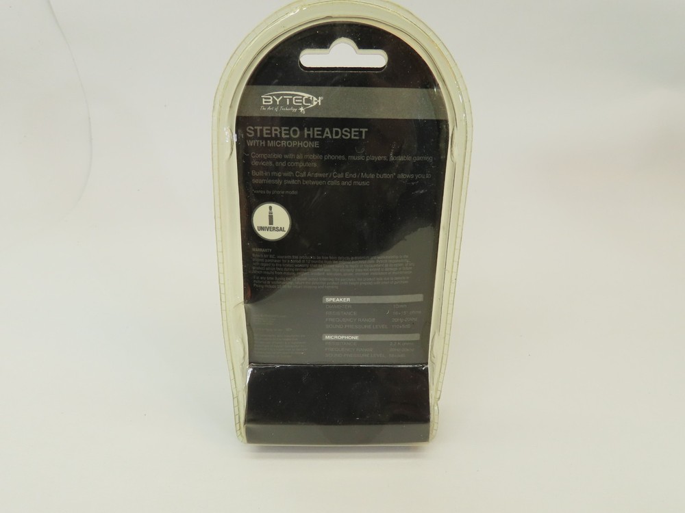 STEREO HEADSET BYTECH 3.5MM HEADSET MICOPHONE