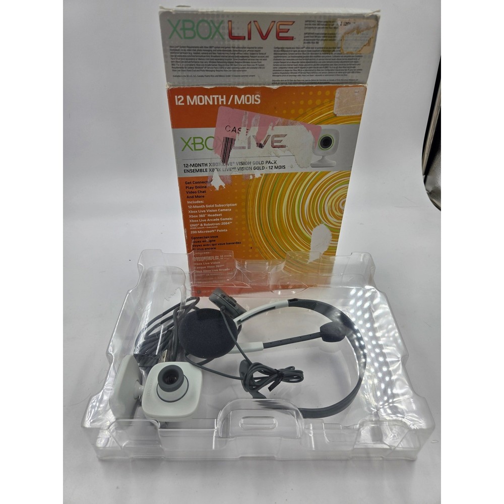 Microsoft Xbox 360 Live Vision Camera & Headset New - No Xbox Live Code
