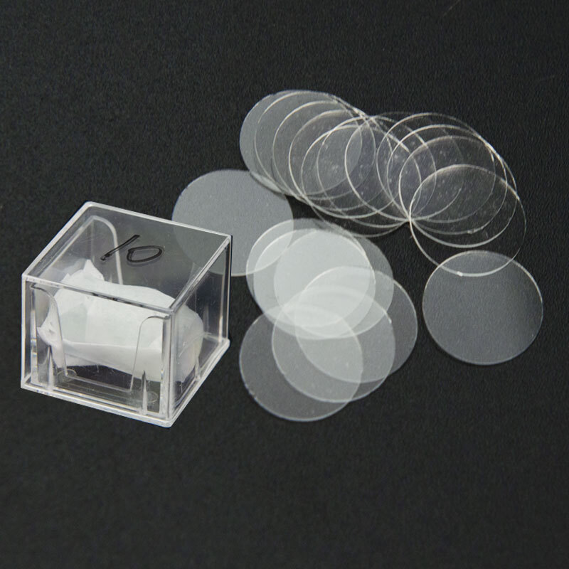 3mm-100mm Blank Microscope Round Cover Glass Cover Slips for Lab Medical 100pcs