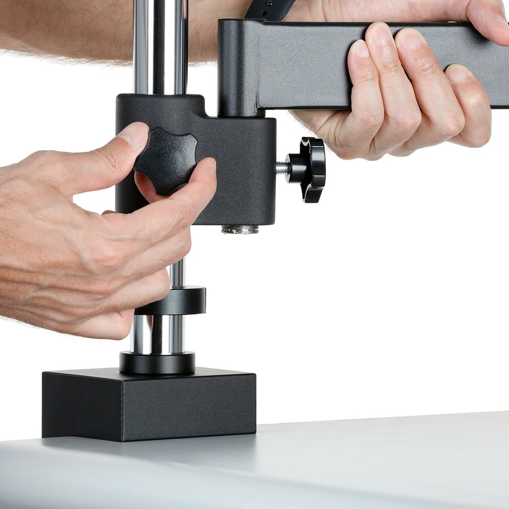 Amscope Articulating Stand w Post Clamp 76mm Focusing Rack for Stereo Microscope