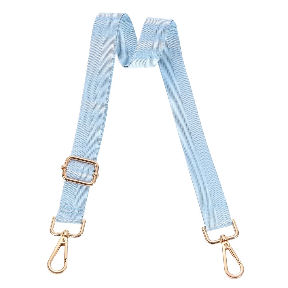 2.5cm Wide Shoulder Strap, Sky Blue, Light Gold Pull Core Buckle