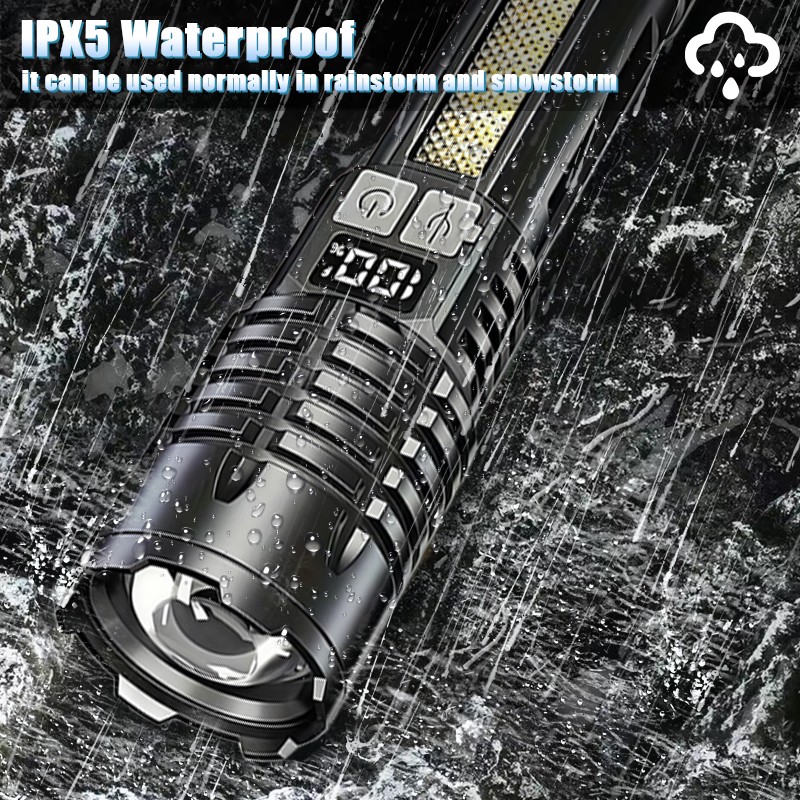 990000000 Lumen Super Bright LED Tactical Flashlight Rechargeable LED Work Light