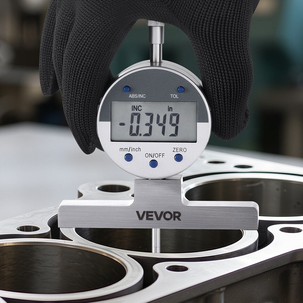 Depth Gauge, Depth Micrometer Digital Electronic Indicator 0-22 inch Measuring