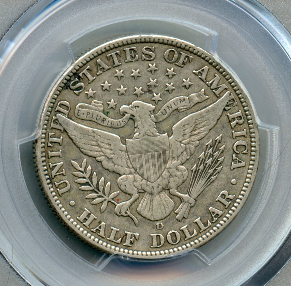 1913 D Barber Silver Half Dollar PCGS VF 30